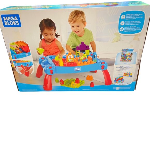 Mega Bloks Build N Learn Table 30-Piece Set For Toddlers 1+ Years toy blocks - Picture 3 of 15